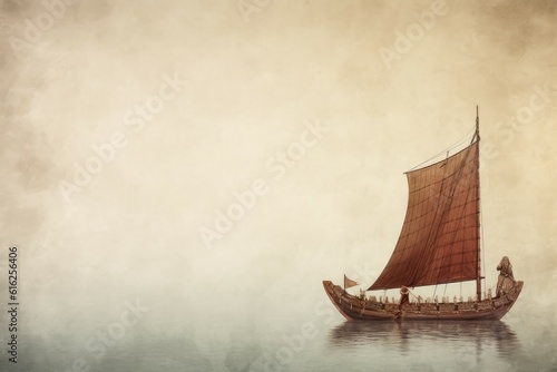 Viking ship maritime. Generate Ai