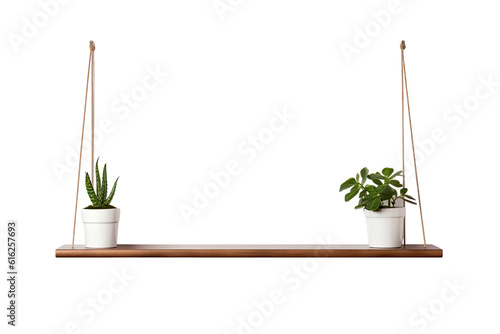 hanging shelf isolated on a transparent background, generative ai