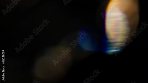 Little particles of light leaks glitch on black