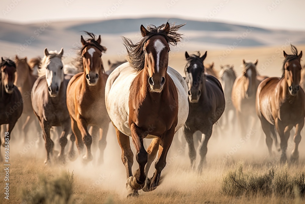 Fototapeta premium Wild Horse Stampede