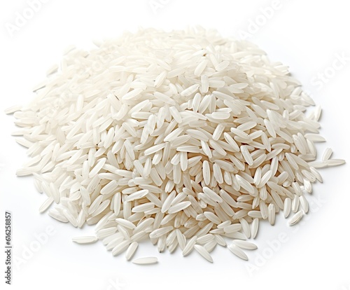 white rice, natural long rice grain created with Generative AI technology