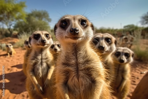 Curious Funny Meerkats