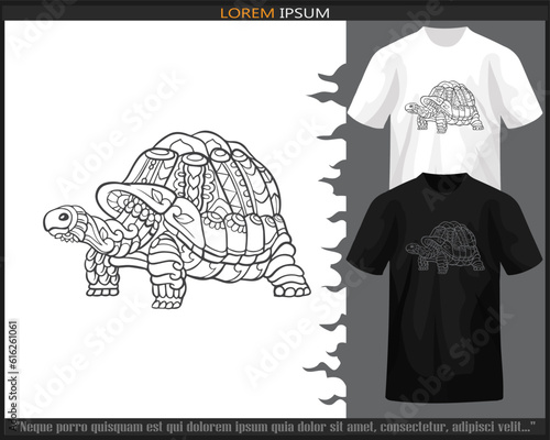 Turtle Mandala arts. isolated on white background.