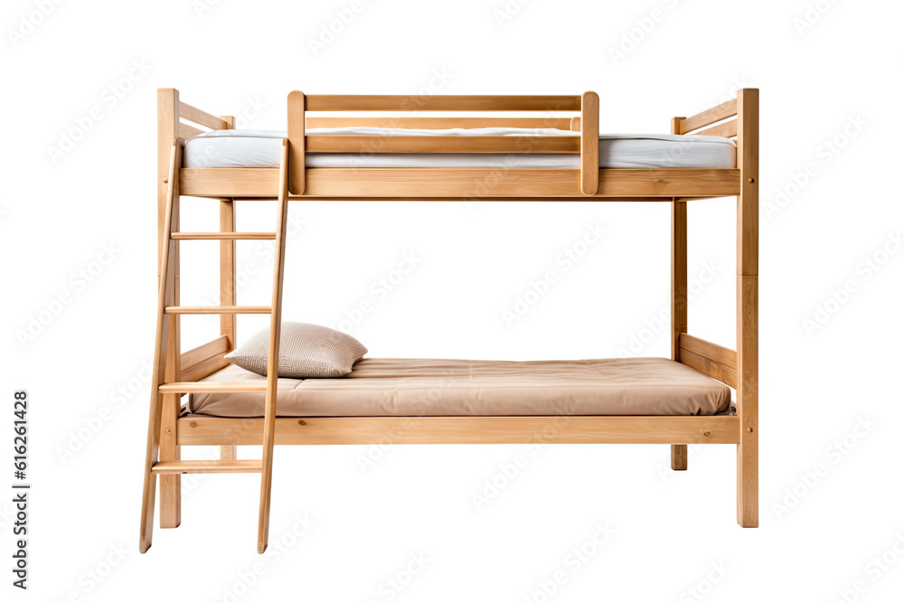 loft bed isolated on a transparent background, generative ai loft bed isolated on a transparent background, generative ai