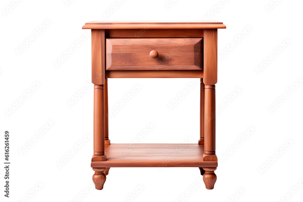 nightstand isolated on a transparent background, generative ai nightstand isolated on a transparent background, generative ai