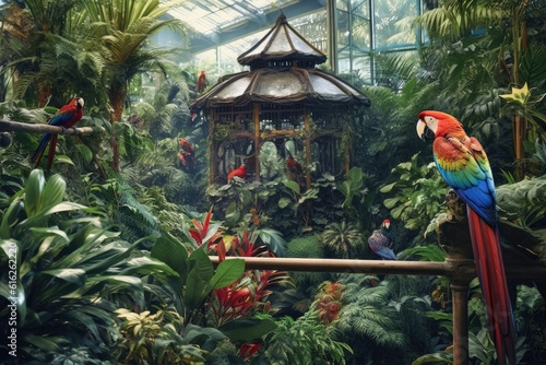 Lush Tropical Bird Sanctuary