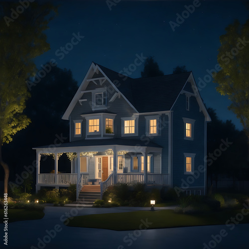 house in the night