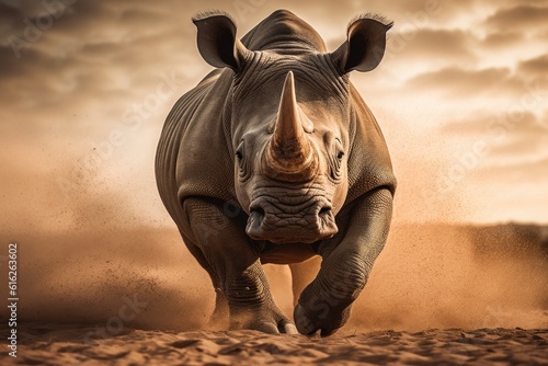 Mighty African Rhinoceros