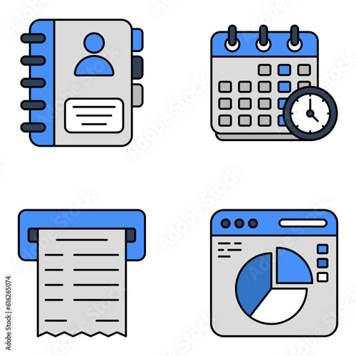 Pack of Business and Data Flat Icons

