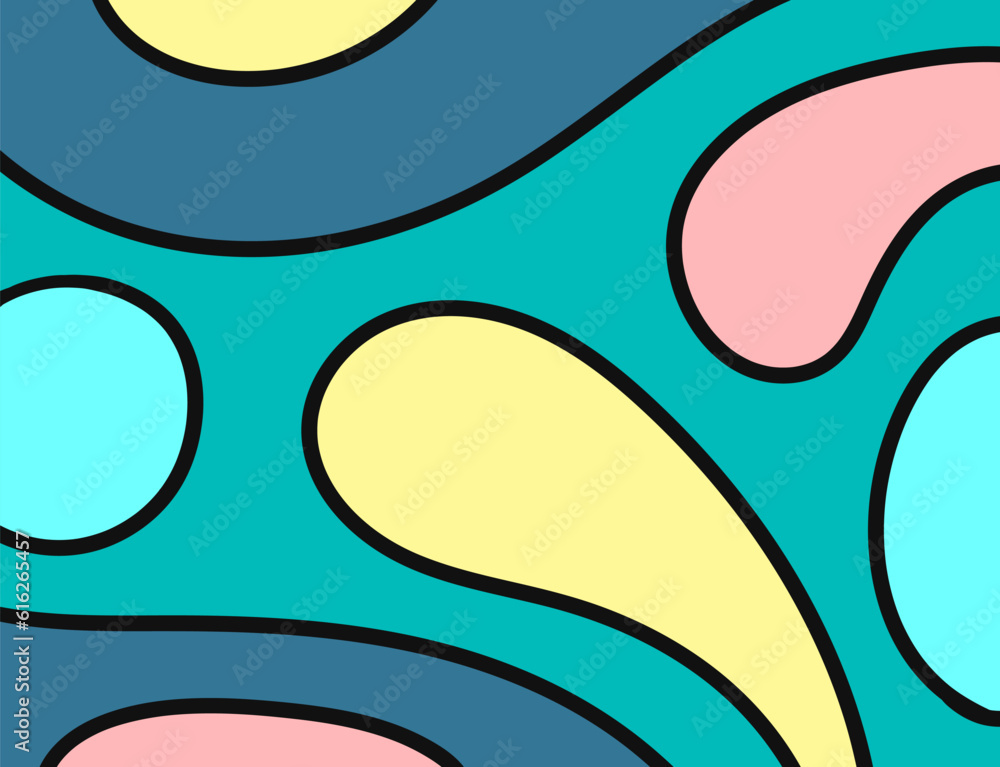 vector doodle freeform flat geometric and black border outlines for banner, publication, social media background vector doodle freeform flat geometric and black border outlines for banner, publication, social media background