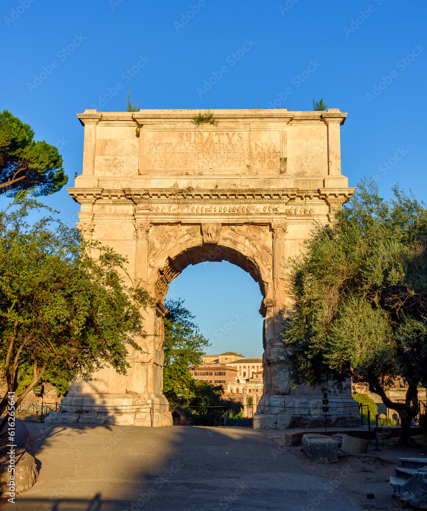 Arch of Titus in Roman Forum, Rome, Italy