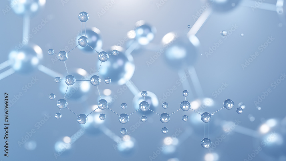 biotin molecular structure 3d, flat model, vitamin b7, structural chemical formula view from a microscope biotin molecular structure 3d, flat model, vitamin b7, structural chemical formula view from a microscope