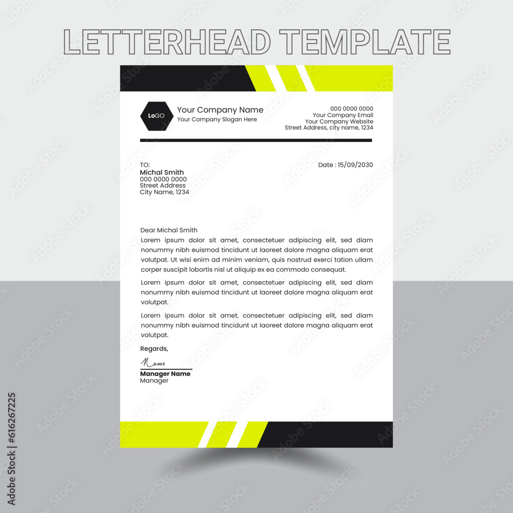 Obraz premium professional, Modern, Latterhead, Pad Design