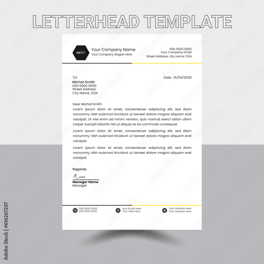 Obraz premium professional, Modern, Latterhead, Pad Design