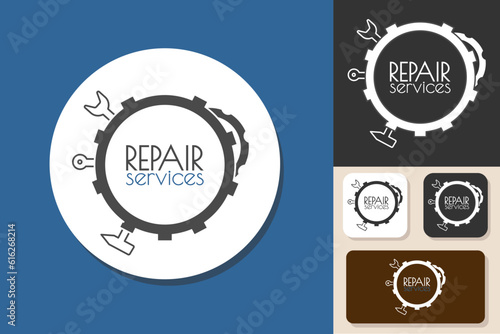 Repair services logo. Simple vector illustration