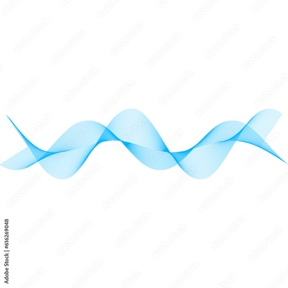 Abstract blue background. Wave element