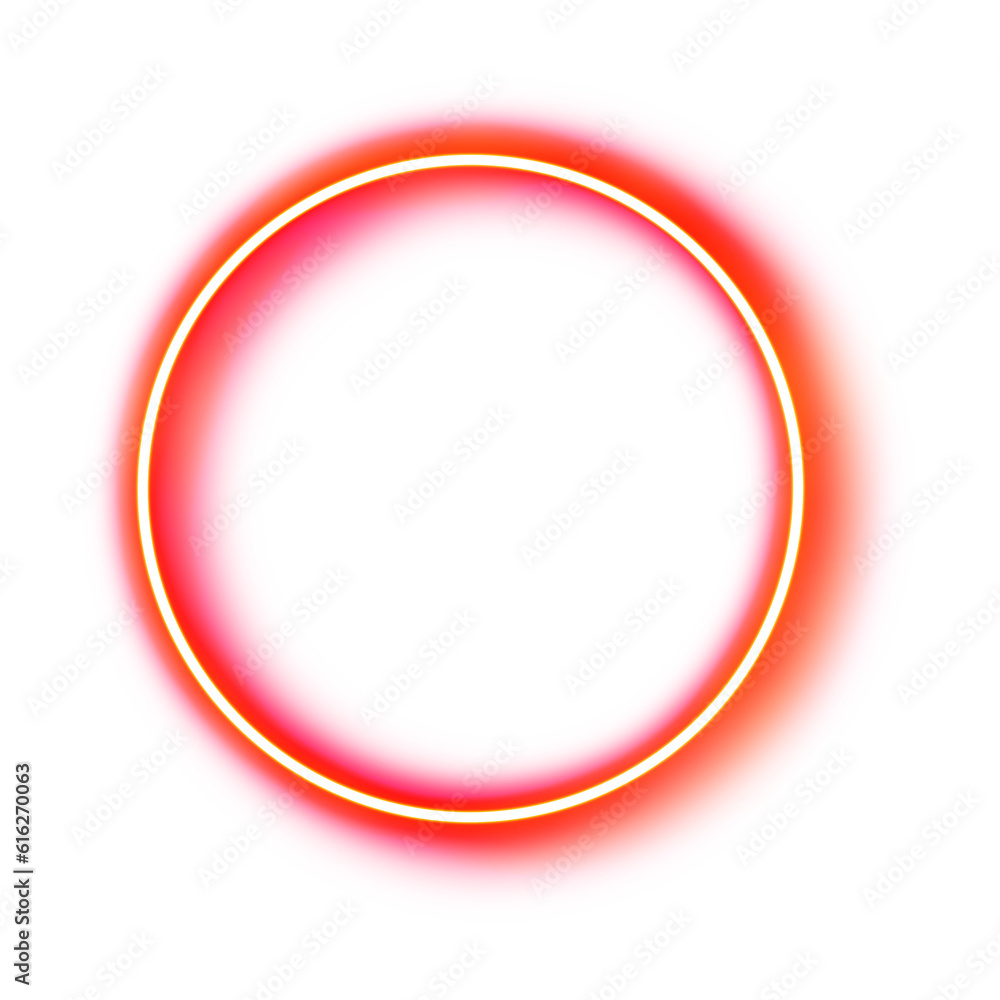 RED Neon Circle Effect RED Neon Circle Effect