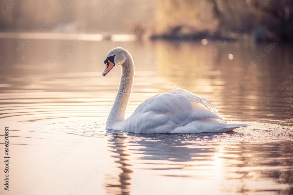 Fototapeta premium Beautiful Graceful Swans