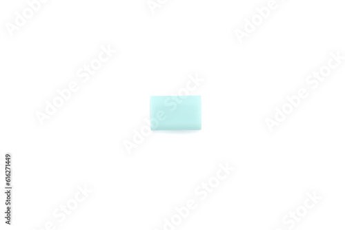 Free Download Blue eraser isolated on white, top view - GFXLoad