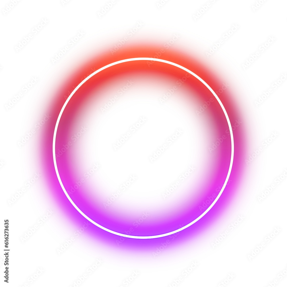 Fototapeta premium Neon Circle Light Effect PNG