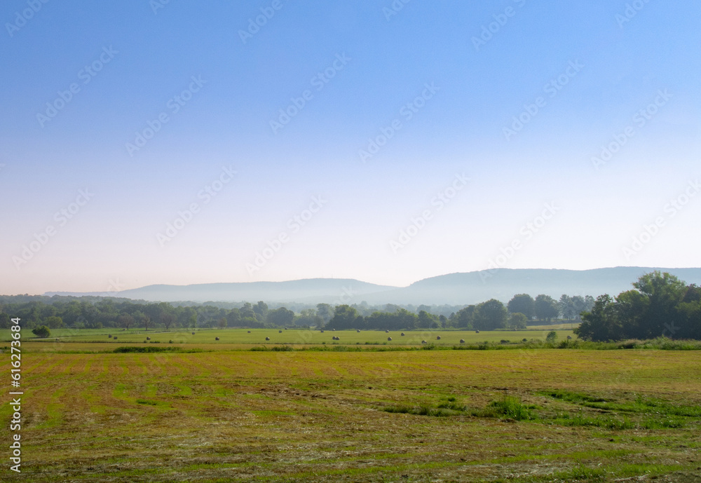 Civil War Battlefield Mountain Landscape at Prairie Grove Arkansas