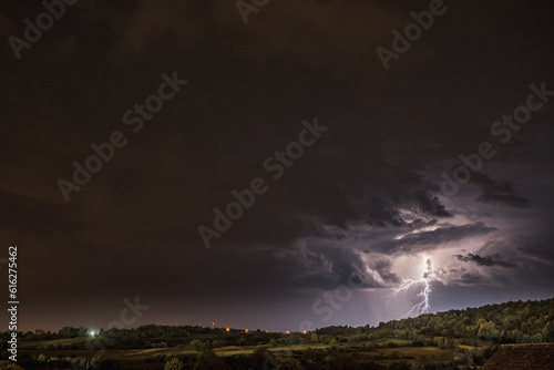 Wallpaper Mural Storm clouds and lightning in the night sky Torontodigital.ca
