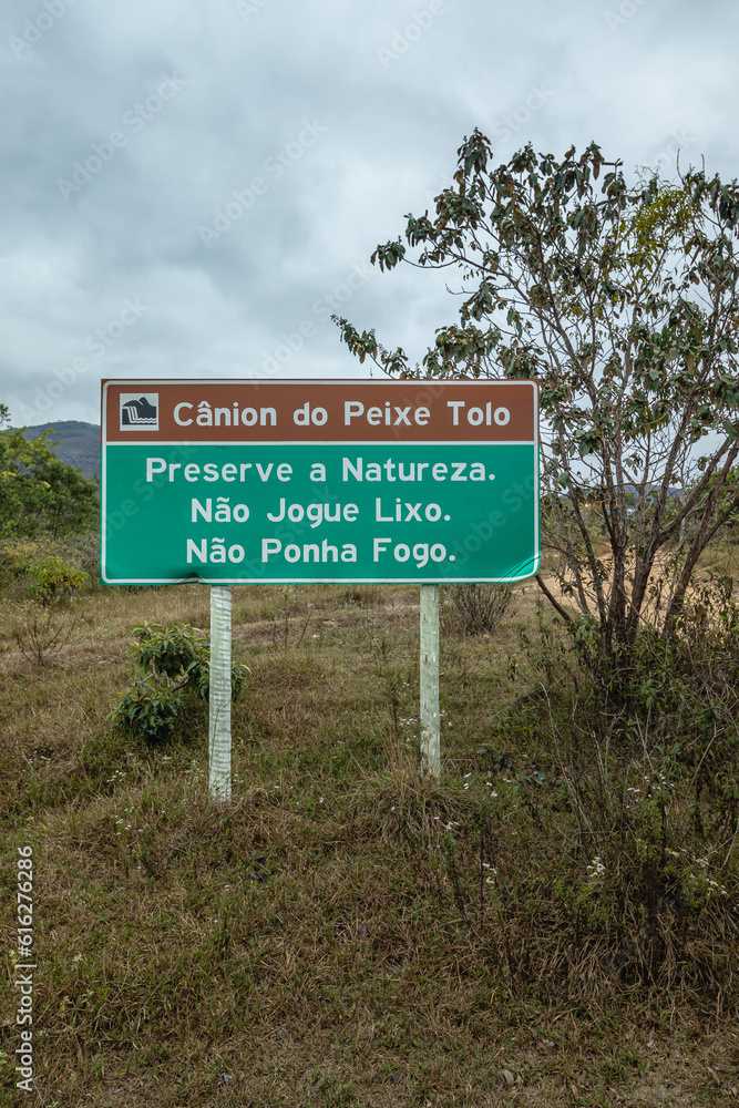 Paisagem natural na cidade de Conceição do Mato Dentro, Estado de Minas Gerais, Brasil