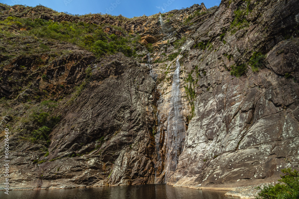 Cachoeira na cidade de Conceição do Mato Dentro, Estado de Minas Gerais, Brasil