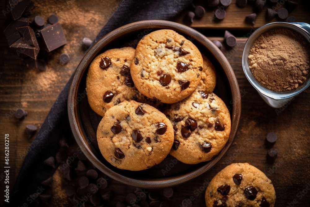 cookies on a plate. Generative AI. cookies on a plate. Generative AI.