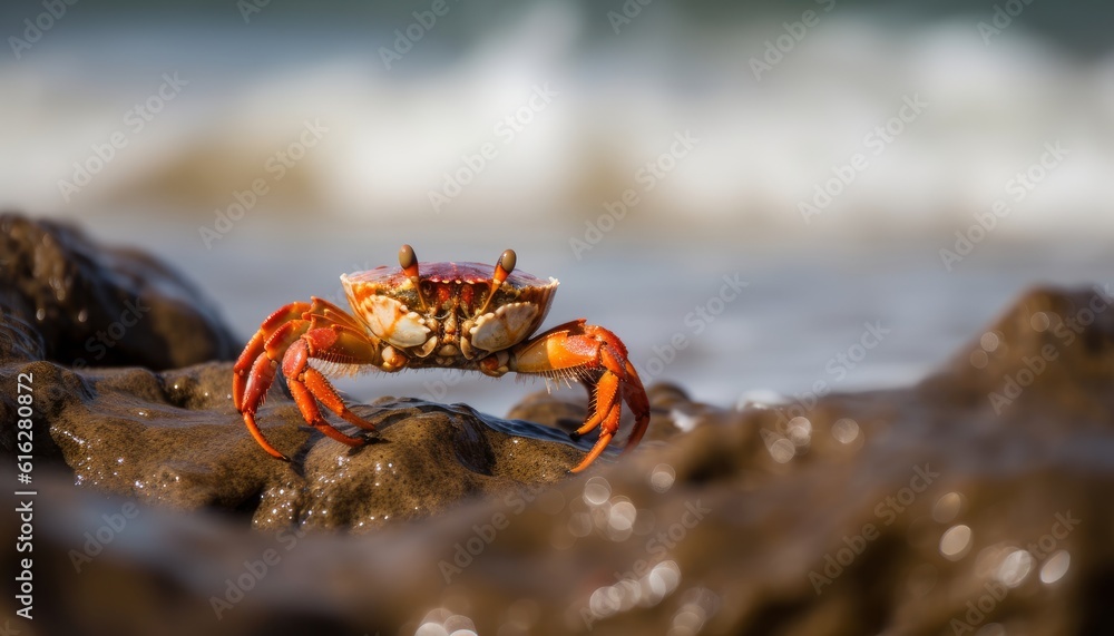 Happy Little Crab on Beach