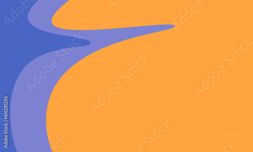 Vector wavy abstract background. Brutal contemporary orange purple. Brutalist waves background trendy retro style