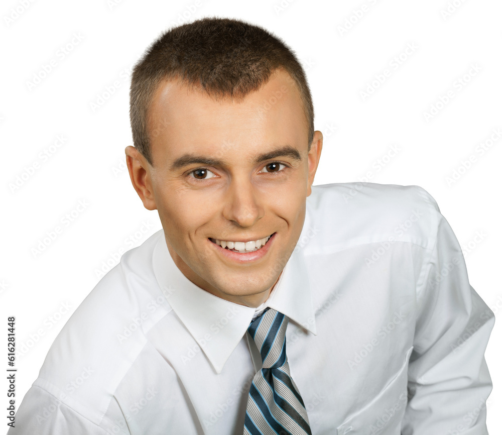 Young handsome businessman isolated on white background Young handsome businessman isolated on white background