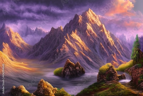 Mountain Background, Mountain landscape Background, nature background, landscape background, Generative AI