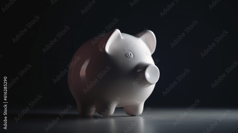piggy bank close up shot generative ai