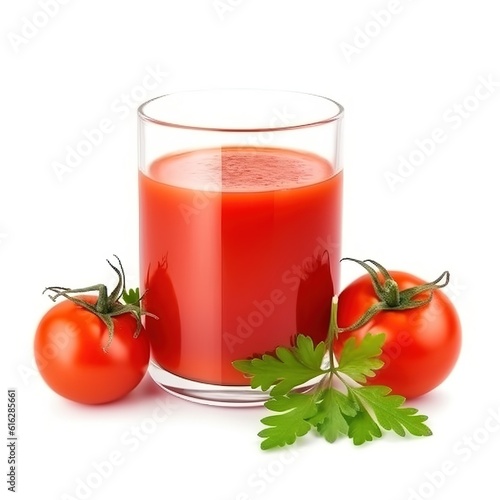 Tomato juice isolate white background