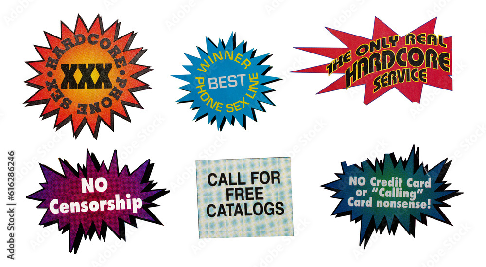 Cut out magazine vintage labels, price, words, stickers, letters, tags ...