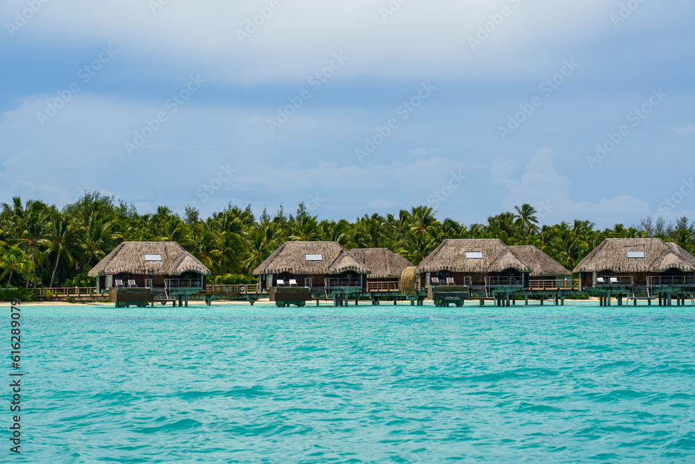 Overwater Bungalows in Bora Bora, French Polynesia Overwater Bungalows in Bora Bora, French Polynesia