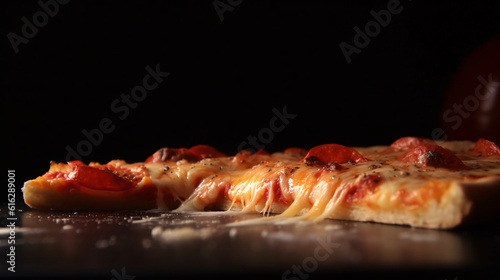 pizza on a plate generative ai