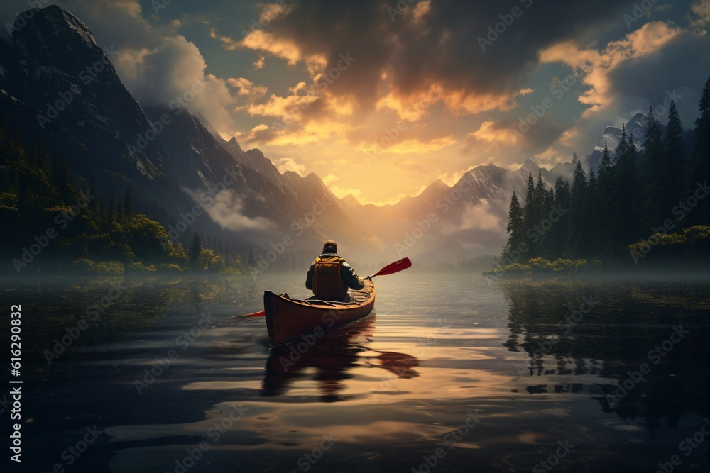 An ai generated kayaker