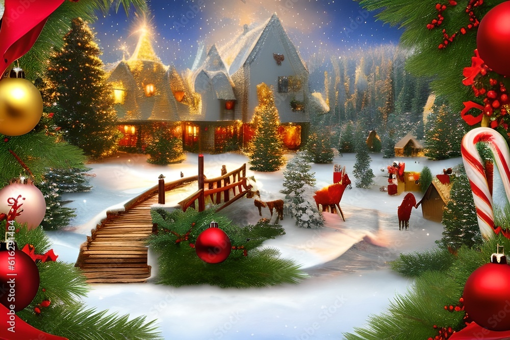 Christmas Background, Christmas Landscape Background, Christmas