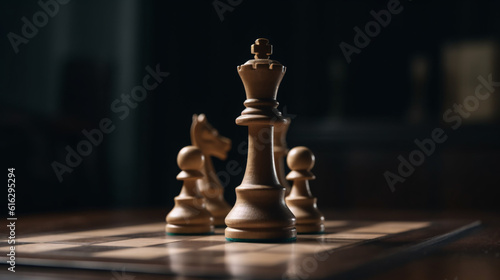 close up shot of chess generative ai