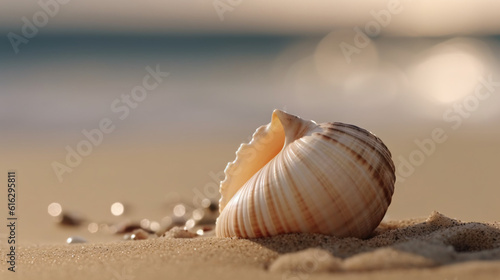 shell on the beach generative ai