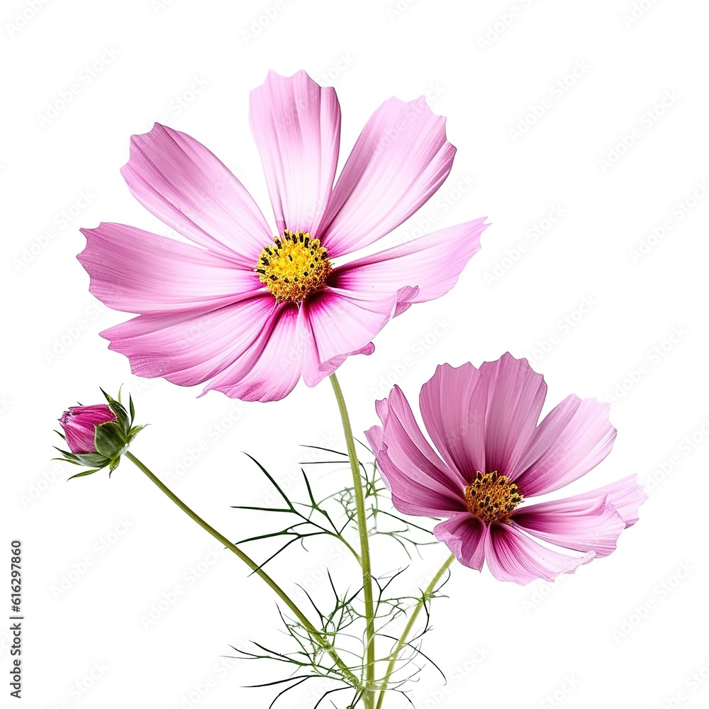 Cosmos photo on a white background