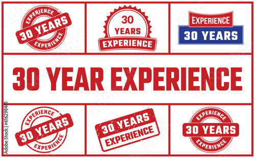 30 Years Experience Rubber Stamp Set