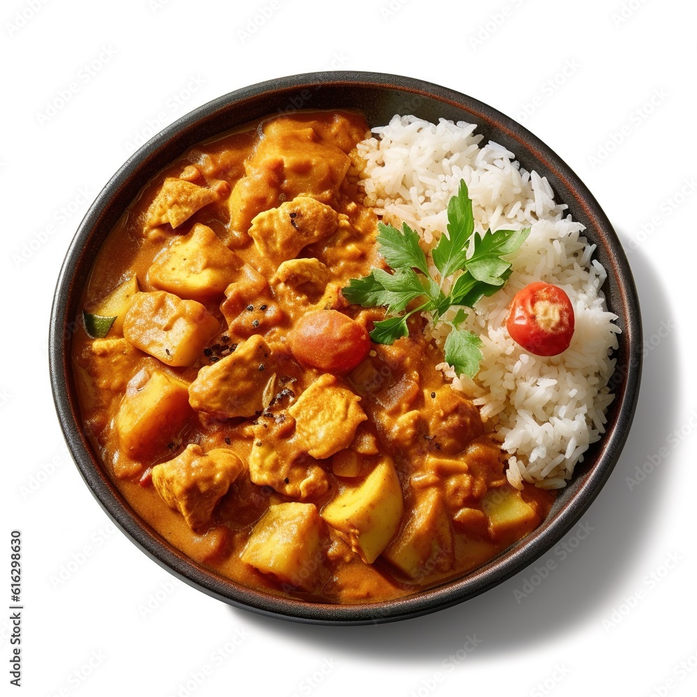 Curry photo on a white background
