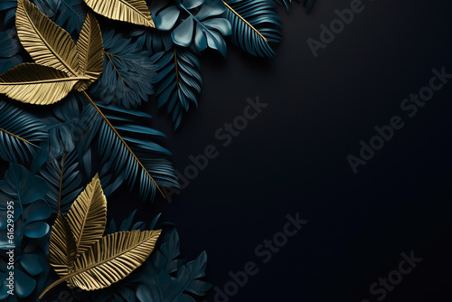 Beautiful luxury dark blue textured 3D background
