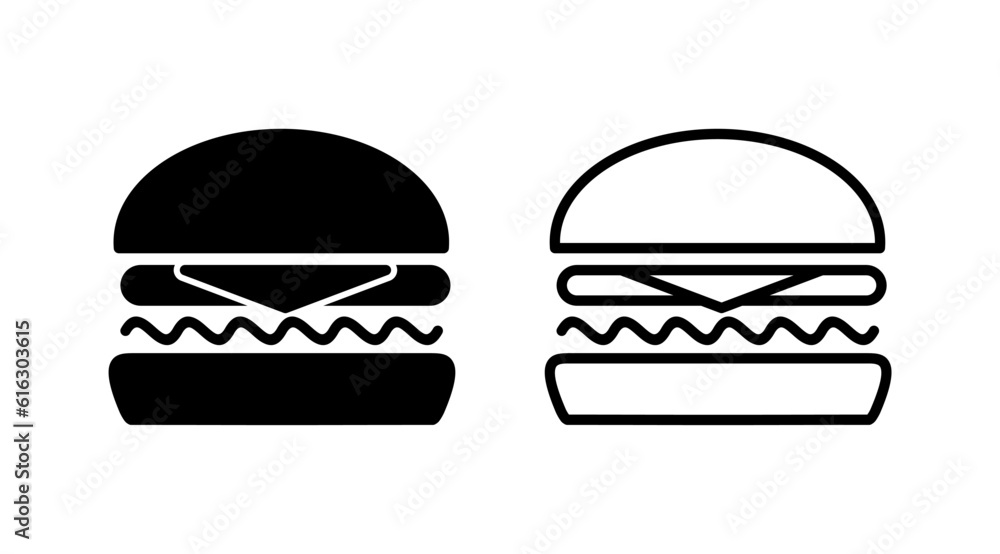 Burger icon vector. hamburger logo icon. fast food icon