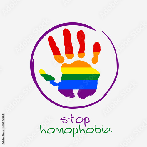 illustration vector of stop homophobia campaign perfect for print,etc