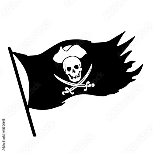 pirate flag icon vector