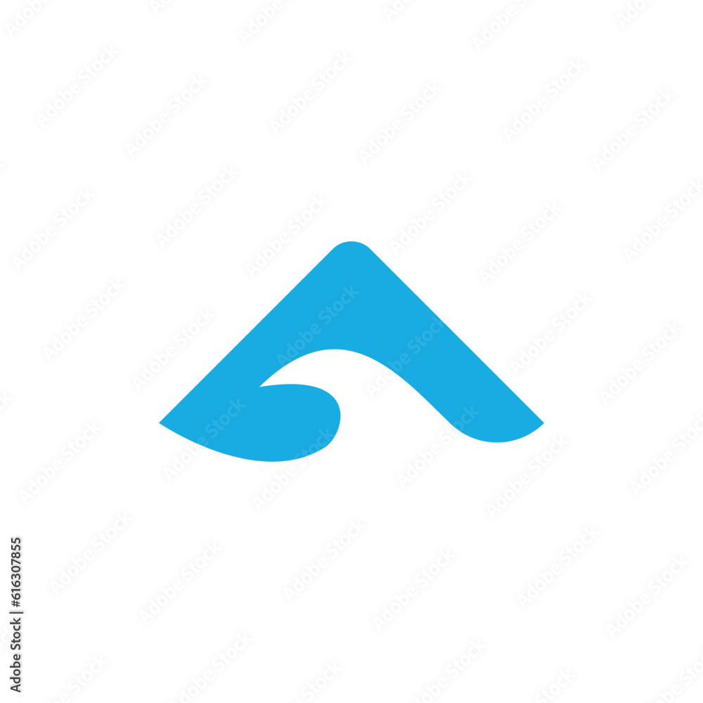 Ocean wave logo with sun design vector template. Ocean wave logo with sun design vector template.